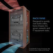 AC Infinity Cloudplate T6, Quiet Rack Cooling Fan System Unit 1U, Front Exhaust